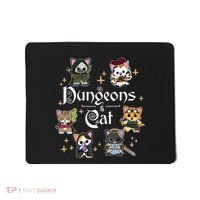 Dungeons And Cats Dungeon Master Cat Throwing Dice Mousepad thumb 0
