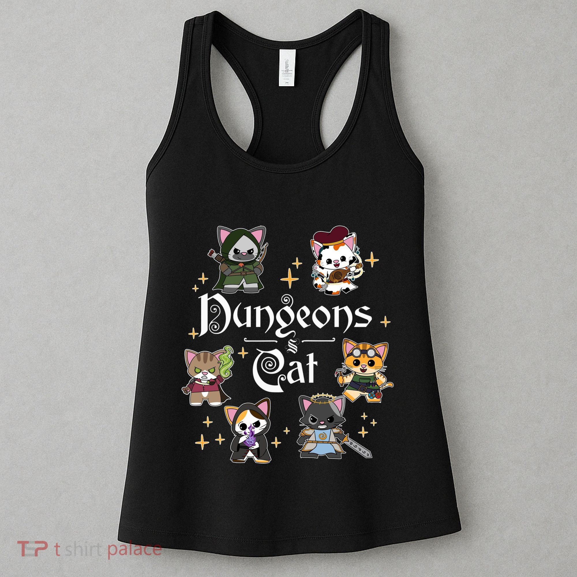 Dungeons And Cats Dungeon Master Cat Throwing Dice Women's Tank Top