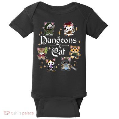 Dungeons And Cats Dungeon Master Cat Throwing Dice Baby Bodysuit