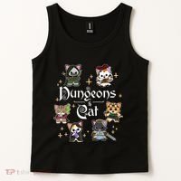 Dungeons And Cats Dungeon Master Cat Throwing Dice Tank Top thumb 2