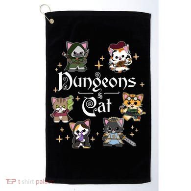 Dungeons And Cats Dungeon Master Cat Throwing Dice Golf Towel
