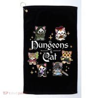 Dungeons And Cats Dungeon Master Cat Throwing Dice Golf Towel thumb 0