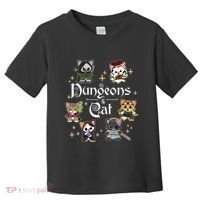 Dungeons And Cats Dungeon Master Cat Throwing Dice Toddler T-Shirt thumb 0
