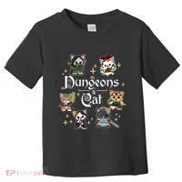 Dungeons And Cats Dungeon Master Cat Throwing Dice Toddler T-Shirt thumb 0