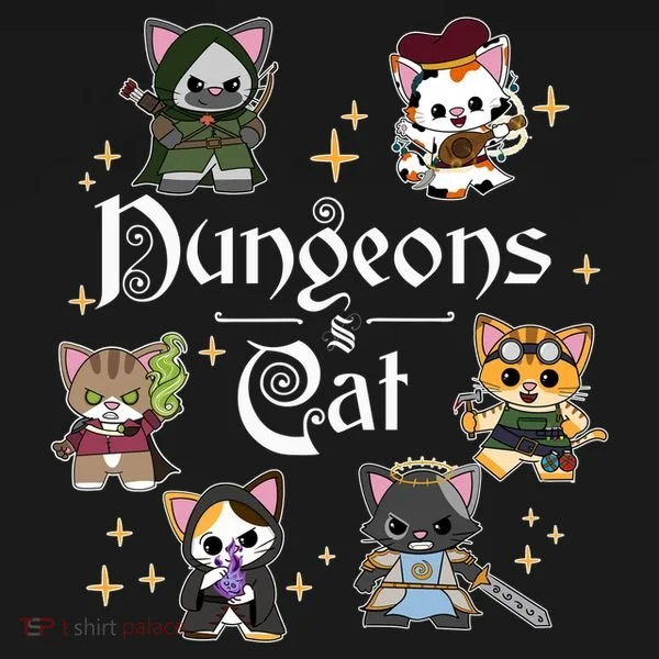Dungeons And Cats Dungeon Master Cat Throwing Dice Women's T-Shirt