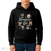 Dungeons And Cats Dungeon Master Cat Throwing Dice Kids Hoodie thumb 4