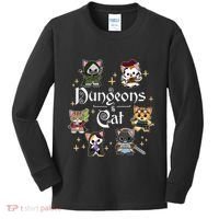 Dungeons And Cats Dungeon Master Cat Throwing Dice Kids Long Sleeve Shirt thumb 0