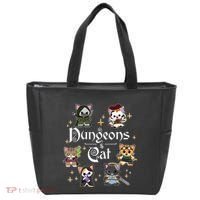 Dungeons And Cats Dungeon Master Cat Throwing Dice Tote Bag thumb 0