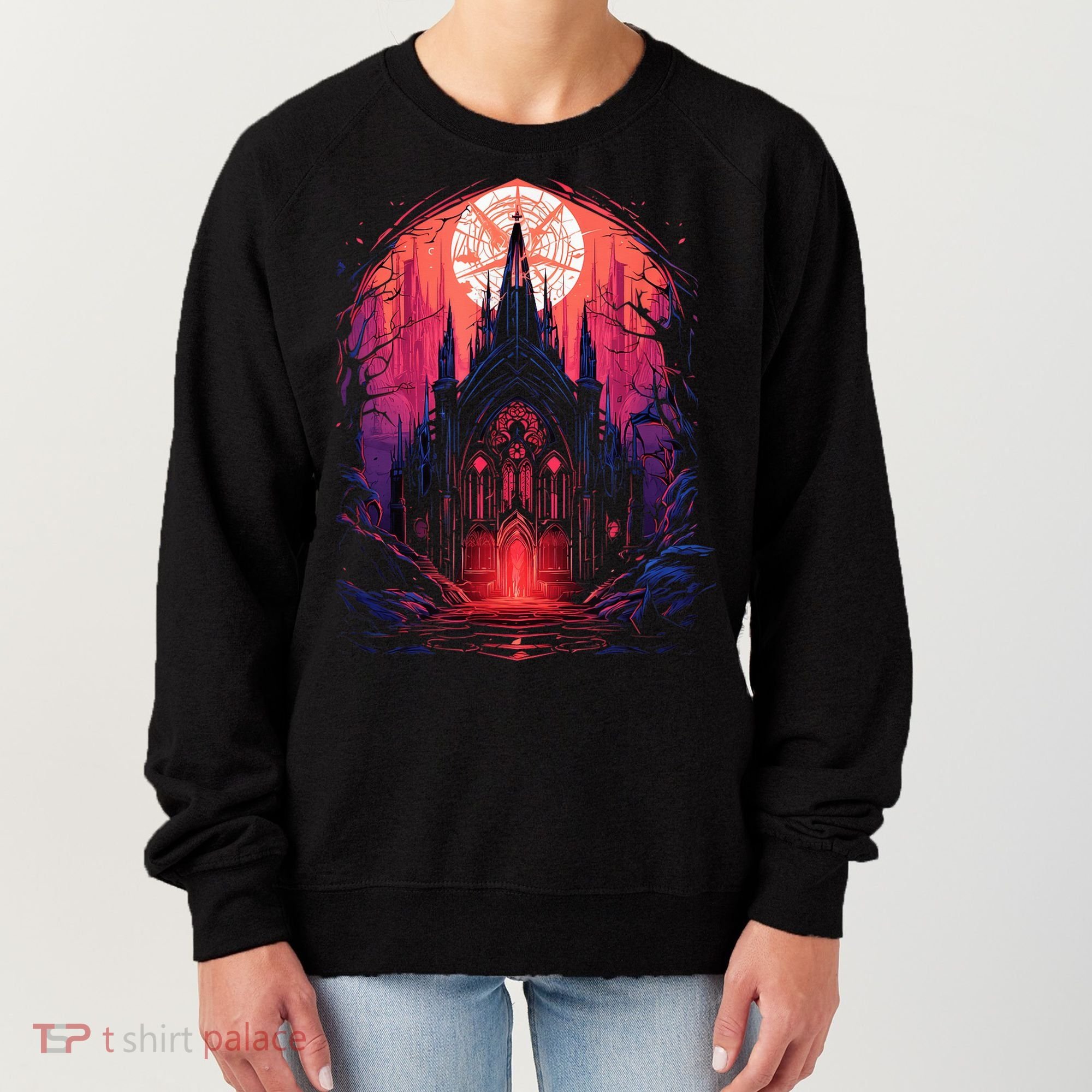 Dark Ancient Cathedral Gothic Architecture Goth Aesthetic Women's Sweatshirt