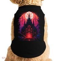 Dark Ancient Cathedral Gothic Architecture Goth Aesthetic Doggie Tank thumb 0