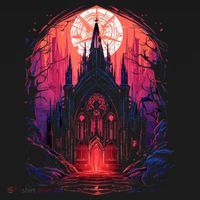 Dark Ancient Cathedral Gothic Architecture Goth Aesthetic Doggie Tank thumb 4