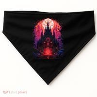 Dark Ancient Cathedral Gothic Architecture Goth Aesthetic USA-Made Doggie Bandana thumb 0