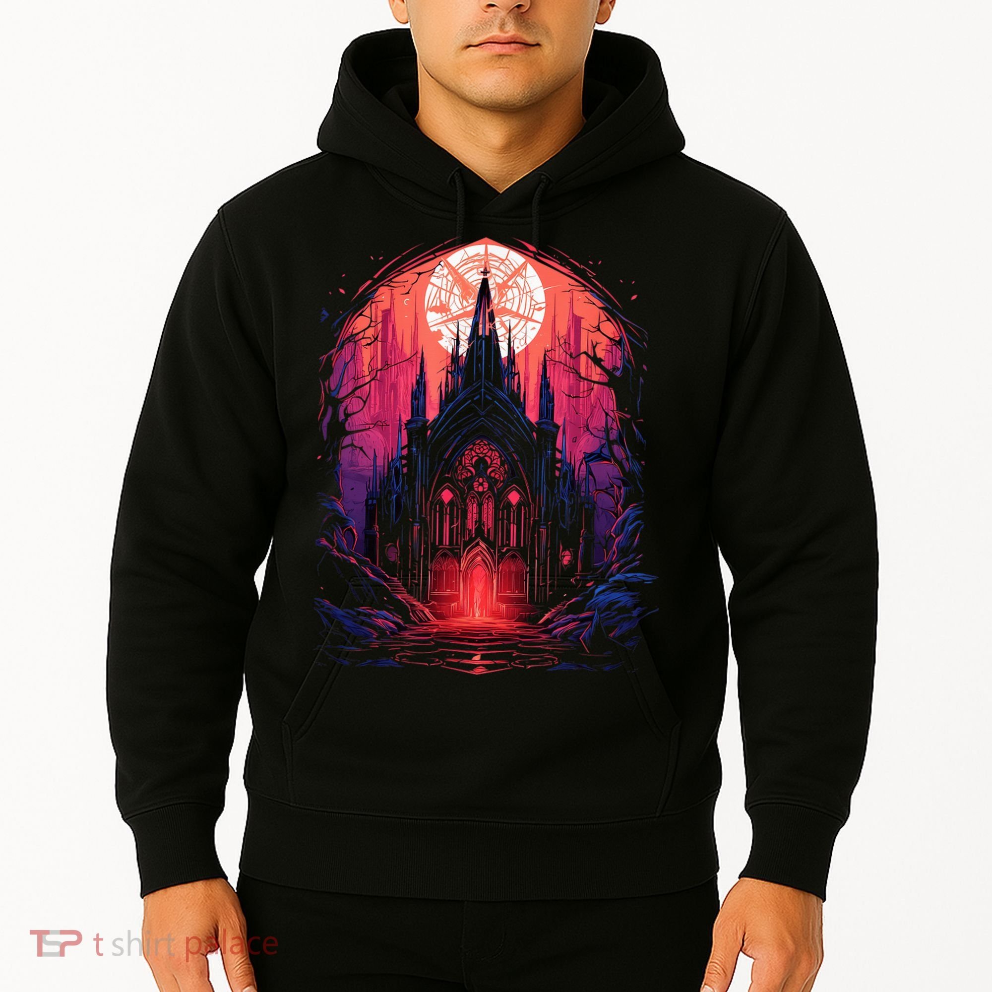 Dark Ancient Cathedral Gothic Architecture Goth Aesthetic Hoodie