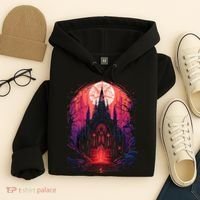 Dark Ancient Cathedral Gothic Architecture Goth Aesthetic Hoodie thumb 4