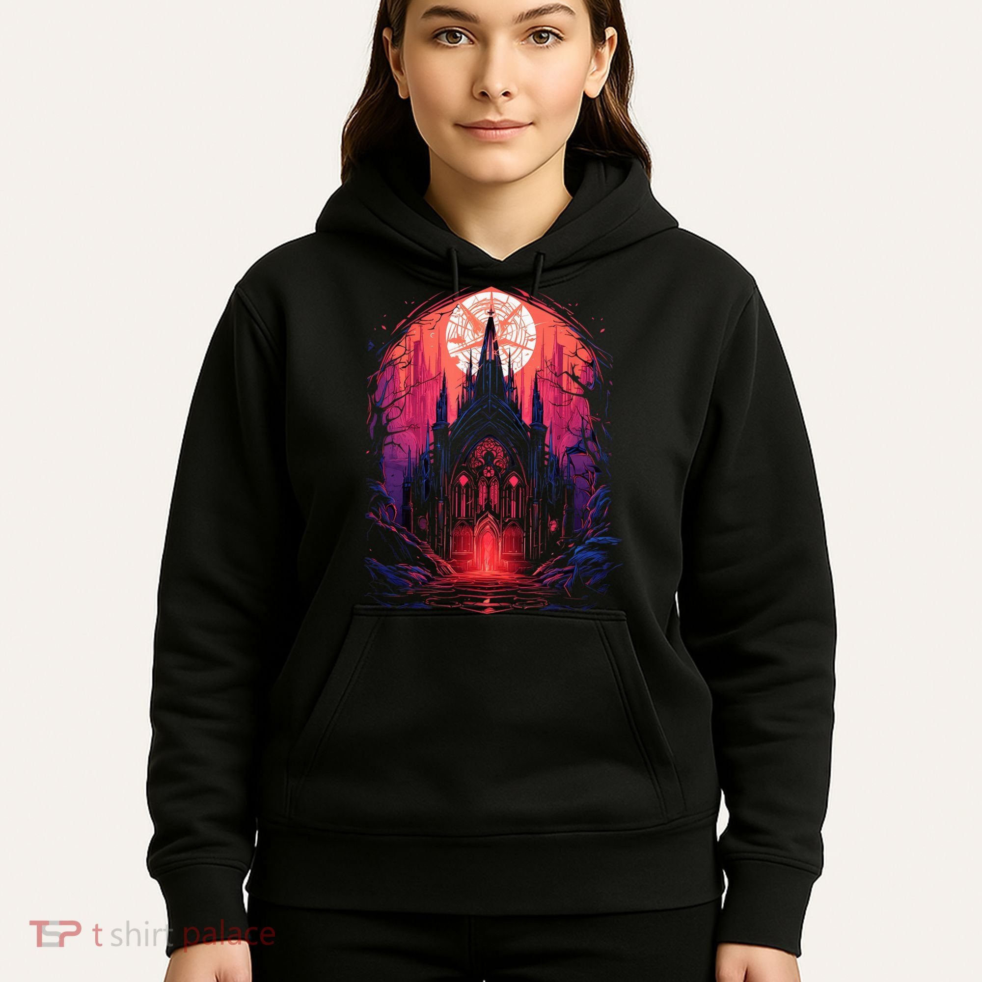 Dark Ancient Cathedral Gothic Architecture Goth Aesthetic Hoodie