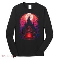 Dark Ancient Cathedral Gothic Architecture Goth Aesthetic Long Sleeve Shirt thumb 0