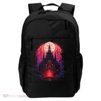 Dark Ancient Cathedral Gothic Architecture Goth Aesthetic Backpack thumb 0