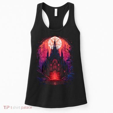 Dark Ancient Cathedral Gothic Architecture Goth Aesthetic Women's Tank Top