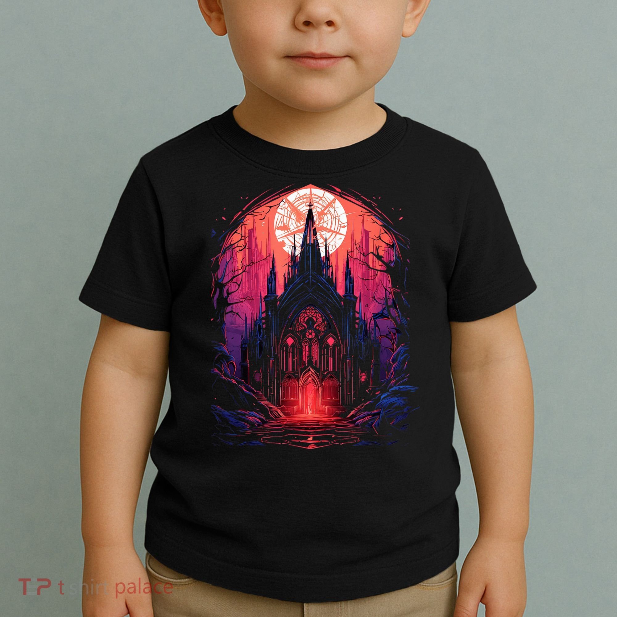 Dark Ancient Cathedral Gothic Architecture Goth Aesthetic Toddler T-Shirt