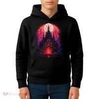 Dark Ancient Cathedral Gothic Architecture Goth Aesthetic Kids Hoodie thumb 4