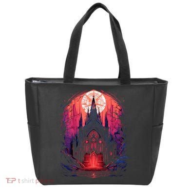 Dark Ancient Cathedral Gothic Architecture Goth Aesthetic Tote Bag