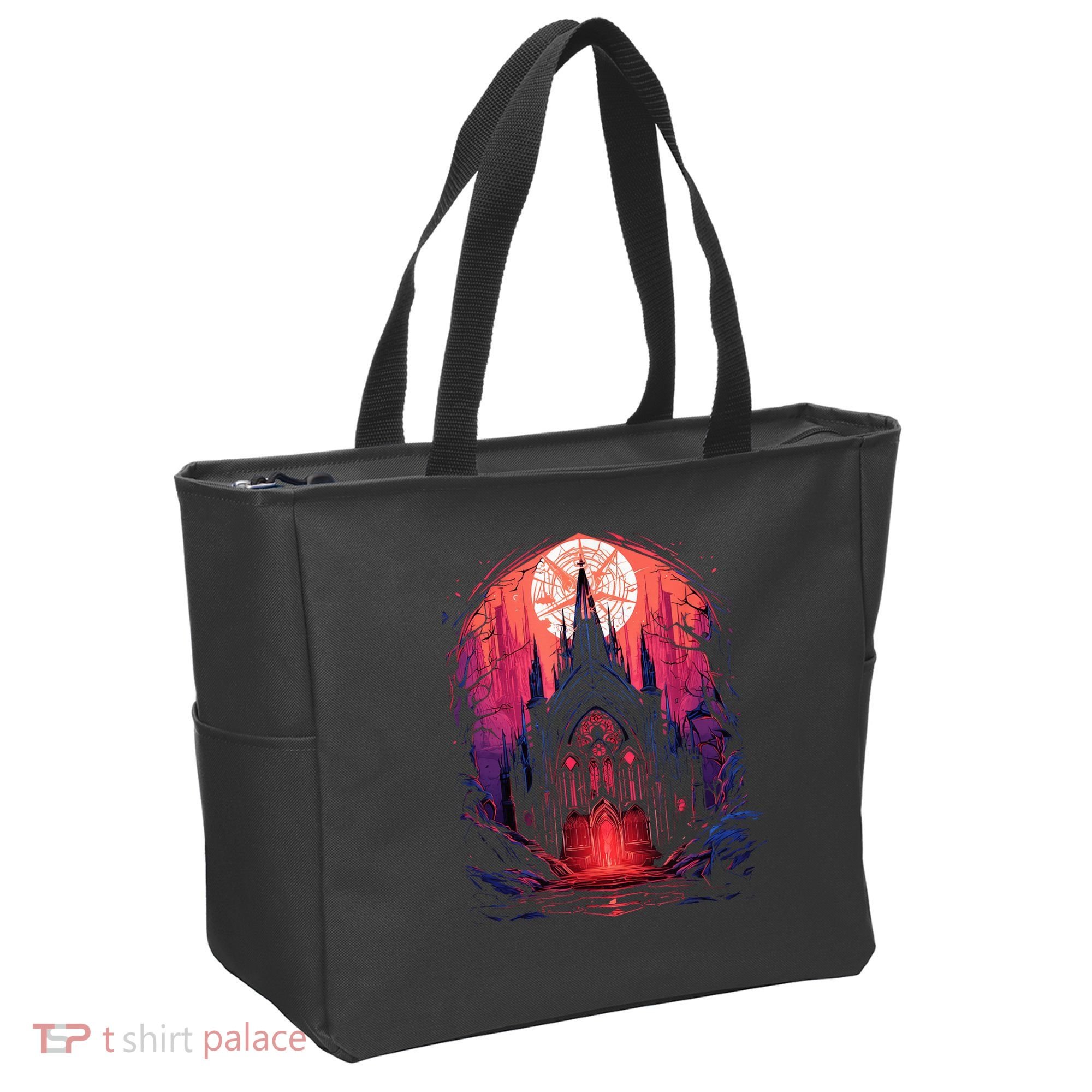 Dark Ancient Cathedral Gothic Architecture Goth Aesthetic Tote Bag