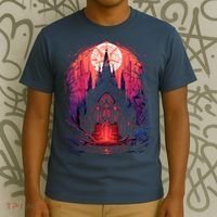 Dark Ancient Cathedral Gothic Architecture Goth Aesthetic T-Shirt thumb 3