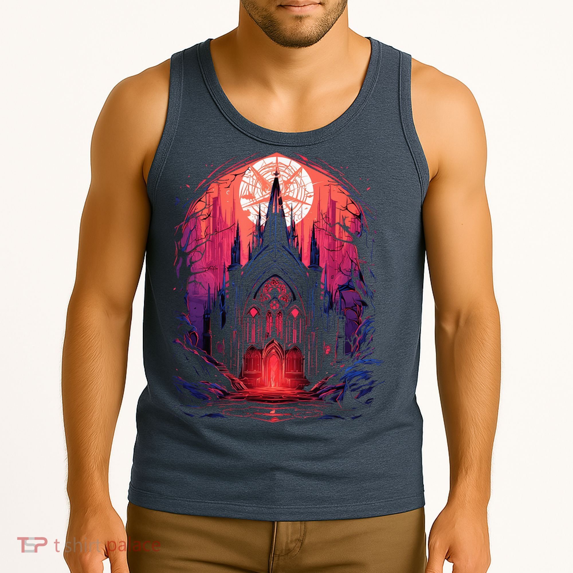 Dark Ancient Cathedral Gothic Architecture Goth Aesthetic Tank Top