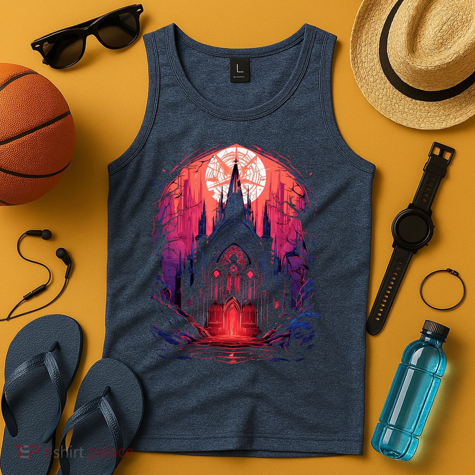 Dark Ancient Cathedral Gothic Architecture Goth Aesthetic Tank Top