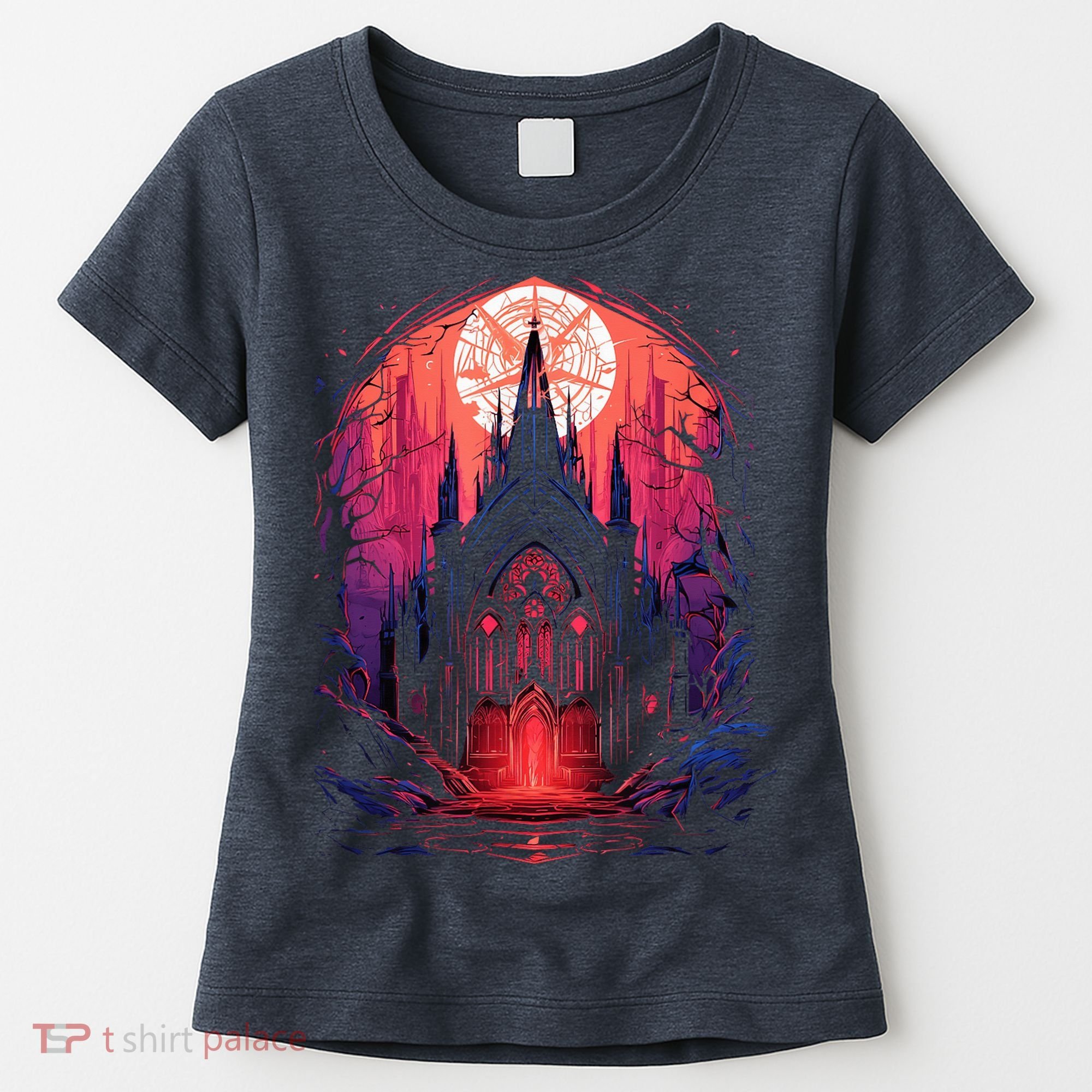 Dark Ancient Cathedral Gothic Architecture Goth Aesthetic Women's T-Shirt