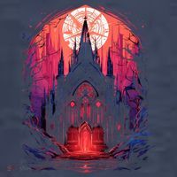 Dark Ancient Cathedral Gothic Architecture Goth Aesthetic Kids T-Shirt thumb 4
