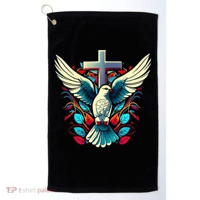 Dove And Cross Golf Towel