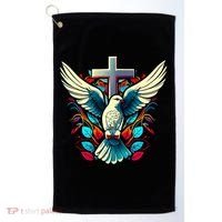 Dove And Cross Golf Towel thumb 0