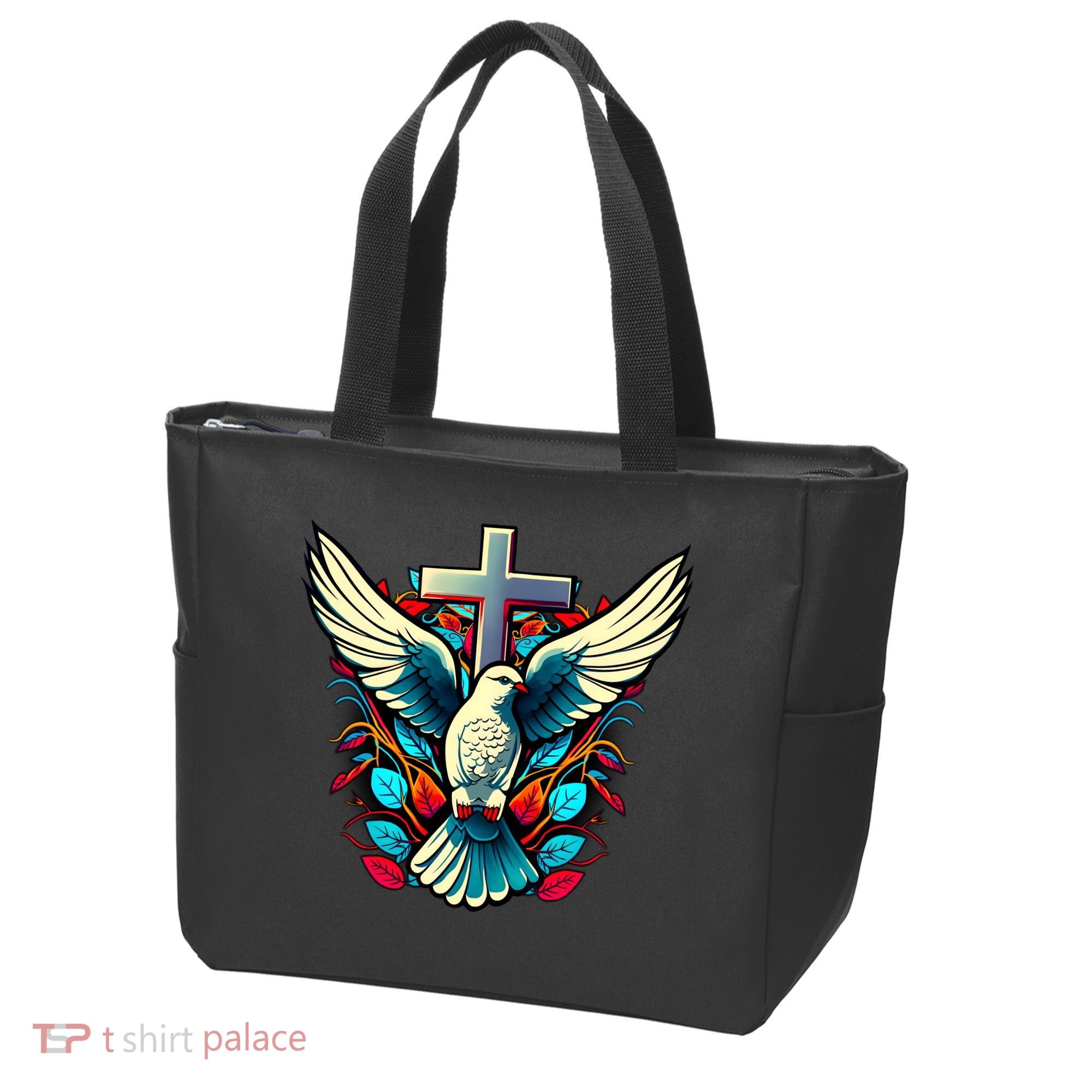 Dove And Cross Tote Bag
