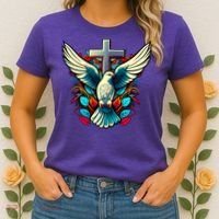 Dove And Cross Women's T-Shirt thumb 2