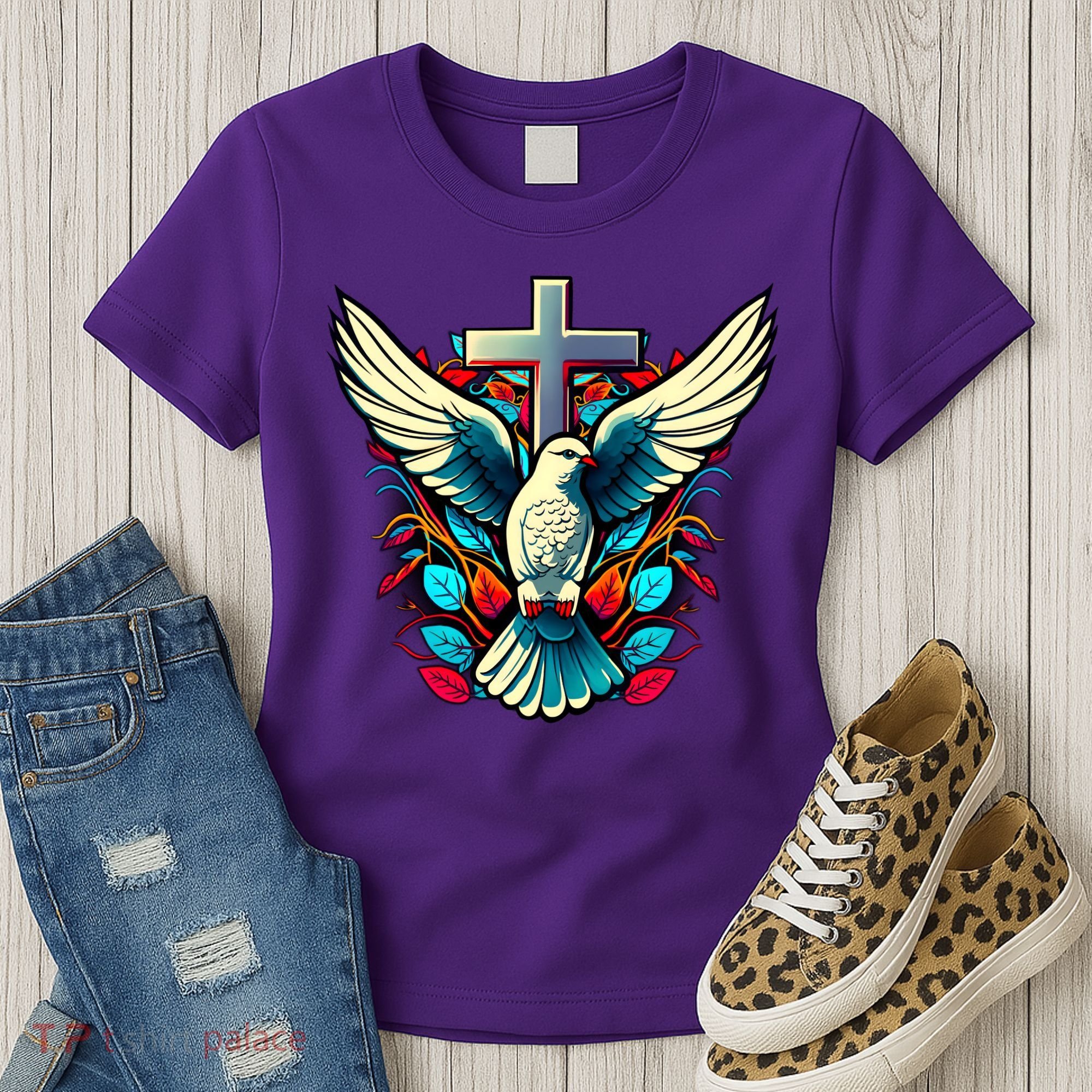 Dove And Cross Women's T-Shirt
