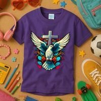 Dove And Cross Kids T-Shirt thumb 3
