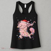 Dabbing Axolotl Christmas Lights Funny Xmas Gifts Boys Girls Women's Tank Top thumb 3