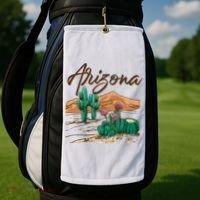 Desert Arizona Cactus Southwestern Golf Towel thumb 2