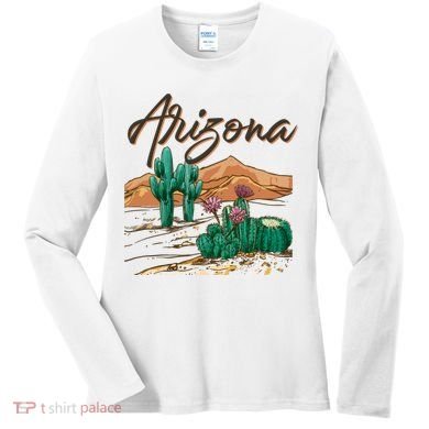 Desert Arizona Cactus Southwestern Women's Long Sleeve Shirt