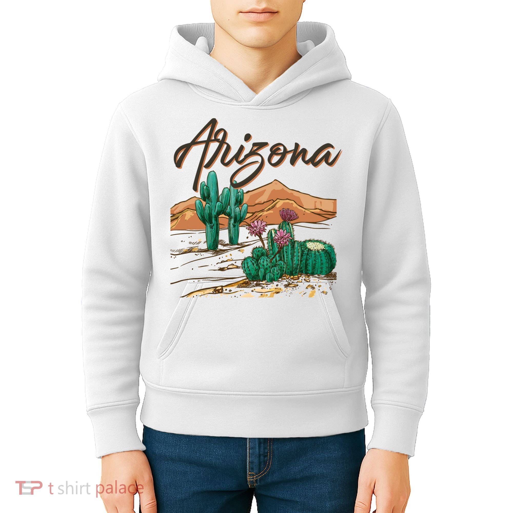 Desert Arizona Cactus Southwestern Kids Hoodie