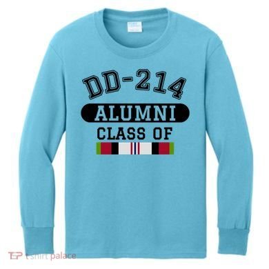 Dd214 Alumni Class Of Oef Afghanistan Veteran Pride Cool Gift Kids Long Sleeve Shirt