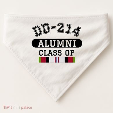 Dd214 Alumni Class Of Oef Afghanistan Veteran Pride Cool Gift USA-Made Doggie Bandana