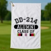 Dd214 Alumni Class Of Oef Afghanistan Veteran Pride Cool Gift Golf Towel thumb 1