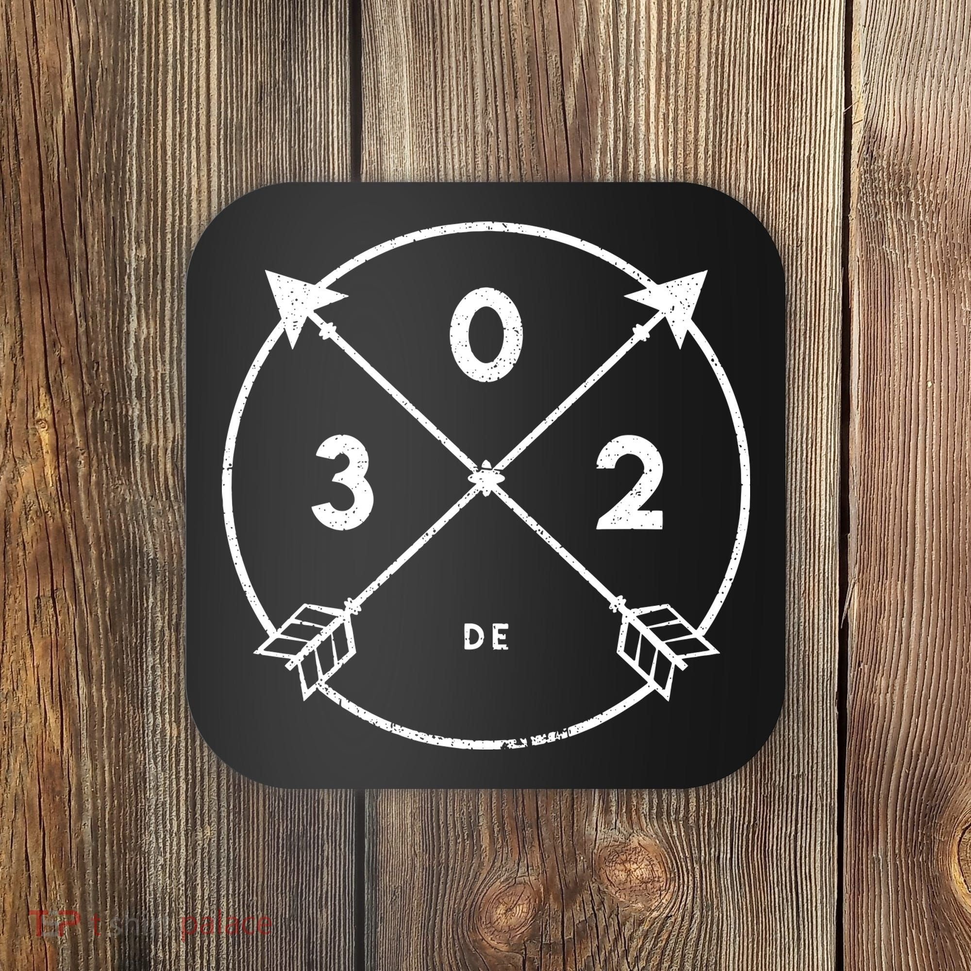 Delaware Area Code 302 State Pride Souvenir Gift Arrow Coaster