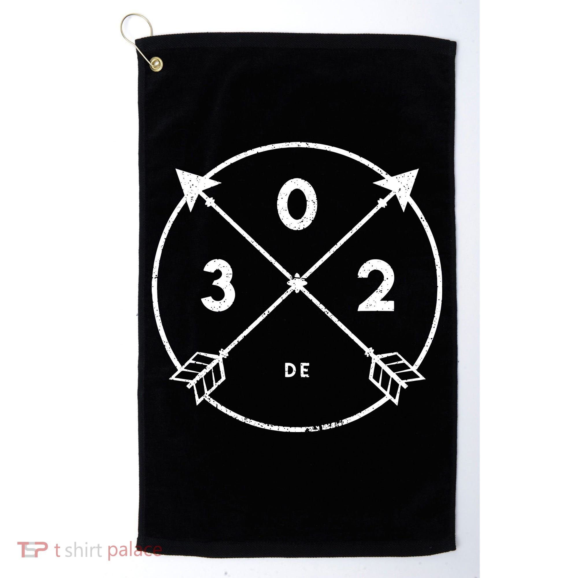 Delaware Area Code 302 State Pride Souvenir Gift Arrow Golf Towel