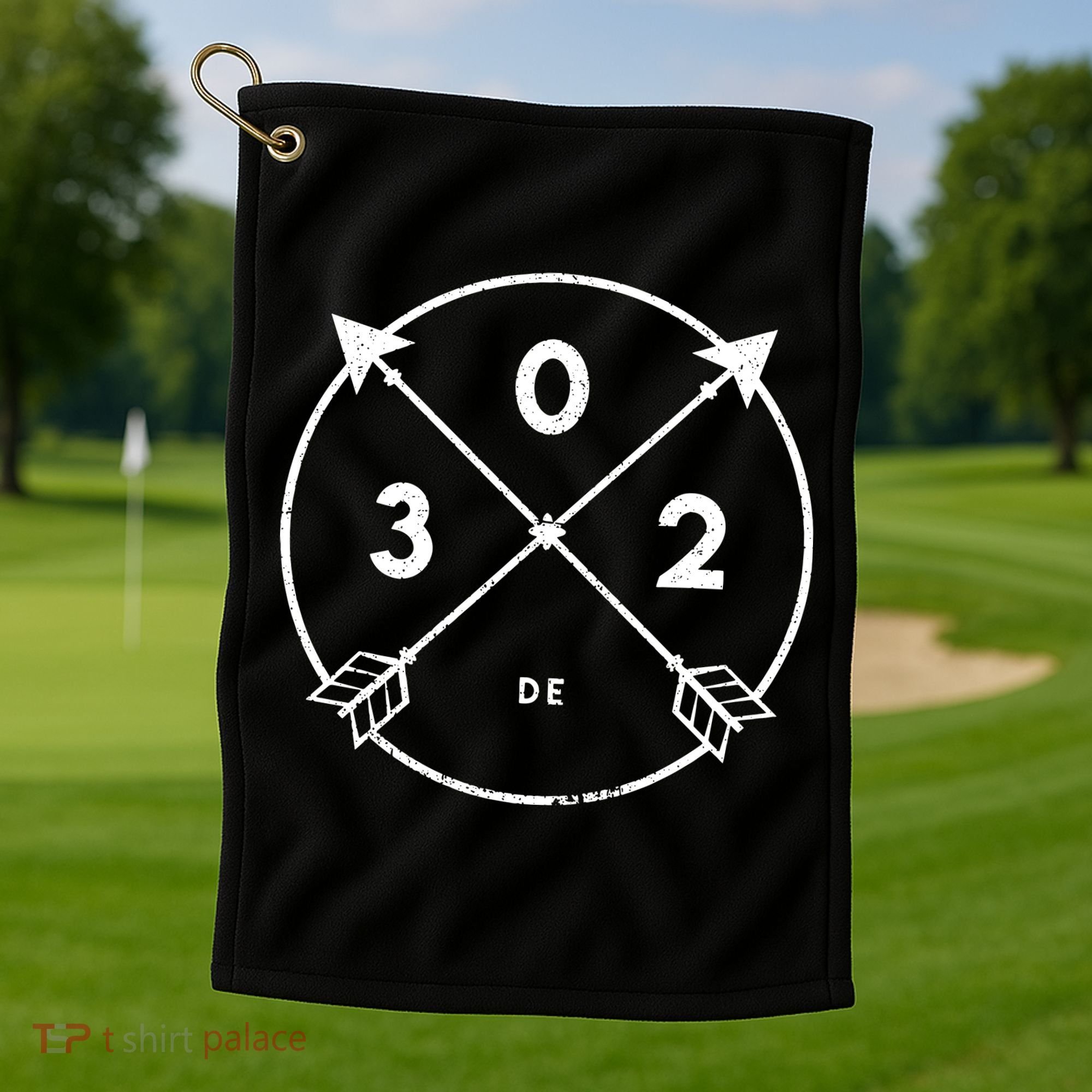 Delaware Area Code 302 State Pride Souvenir Gift Arrow Golf Towel
