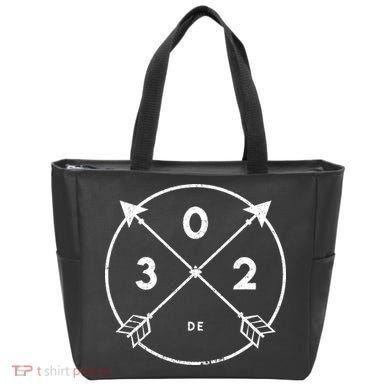 Delaware Area Code 302 State Pride Souvenir Gift Arrow Tote Bag