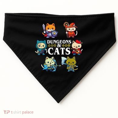 Dungeons And Cats USA-Made Doggie Bandana