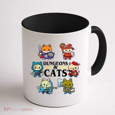 Dungeons And Cats Coffee Mug back
